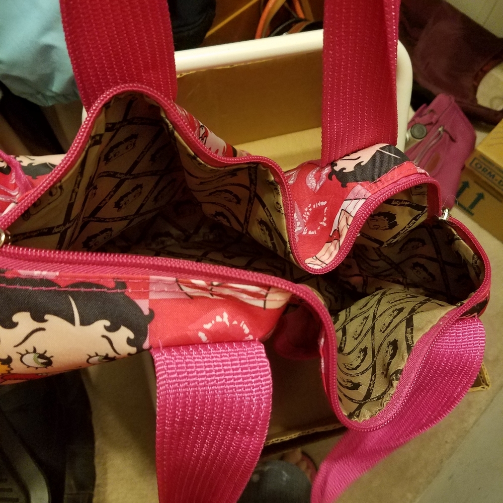 Large size Betty Boop Duffle Bag/Purse Please go - Picture 4 of 11